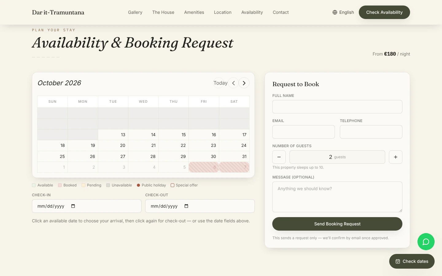 home availability