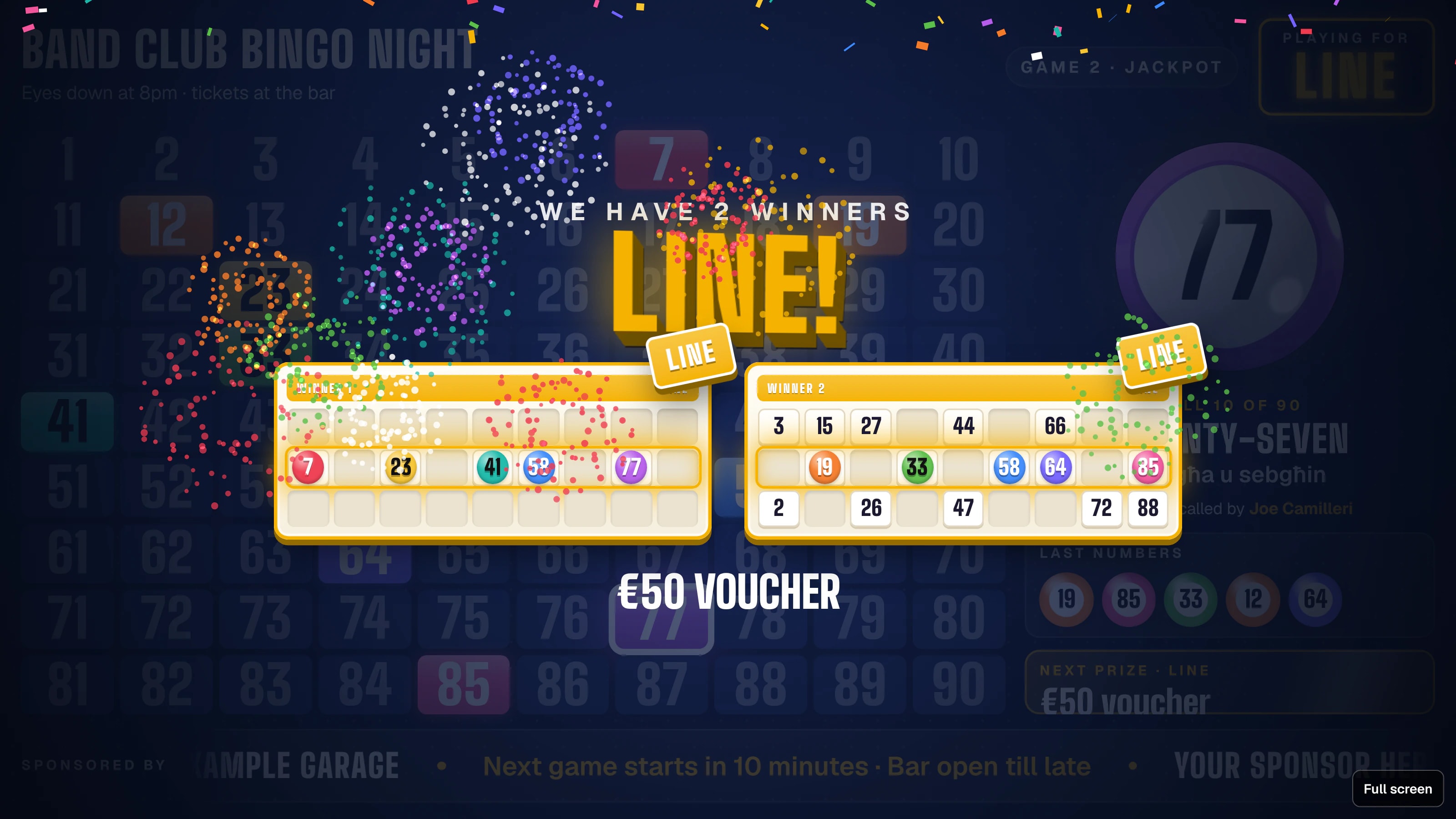 tv winning tickets